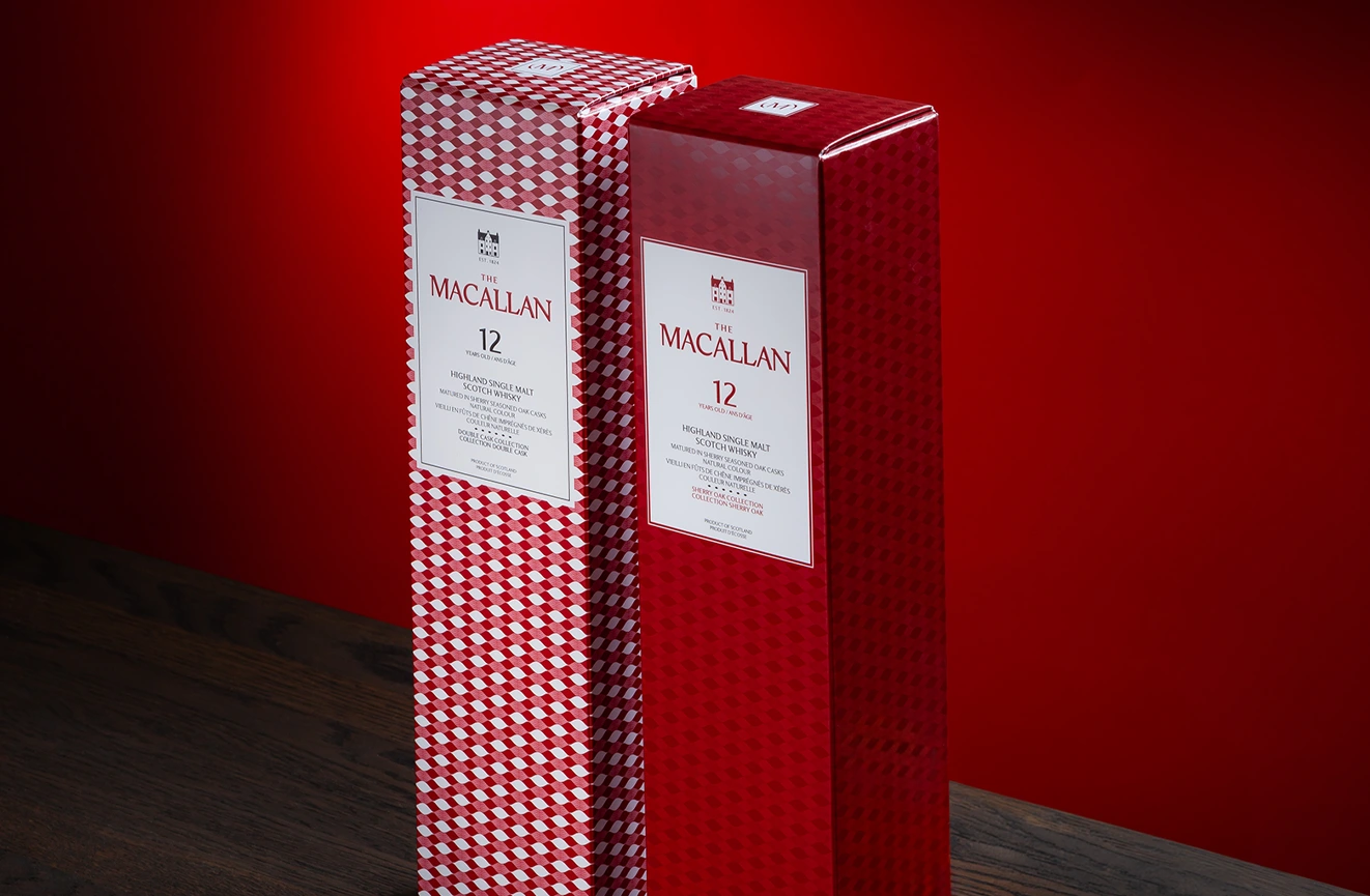 The Macallan packaging by Beamglow Colour photo showcasing 'The Macallan' Cartons produced by Beamglow.