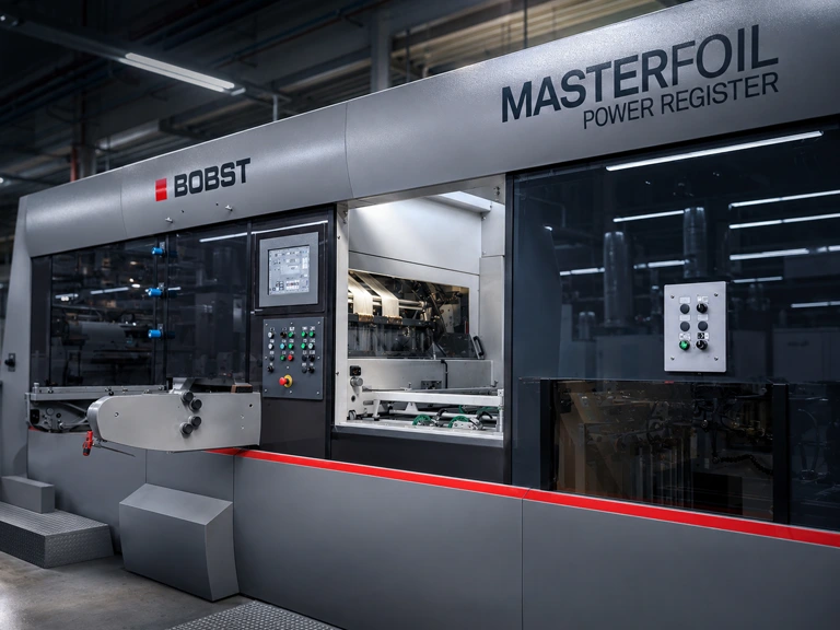 Colour photo of Beamglows Mastercut machine in the factory